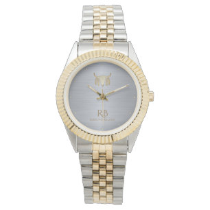 Relógio Dourada Buffalo Skull Silver Metalver Watch