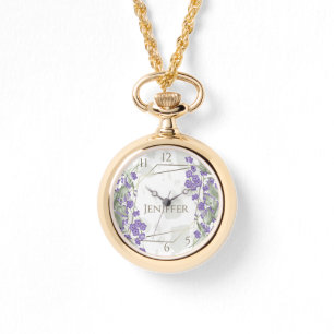 Relógio Dourada coloração aquosa geométrica, moldura de fl