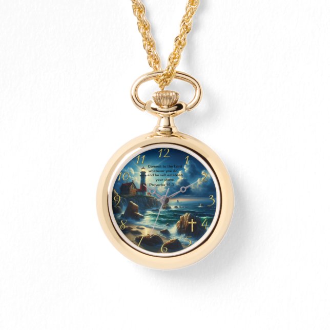 Relógio Dourada Faith Cristã cruza com Onde vou hoje. (Frente)