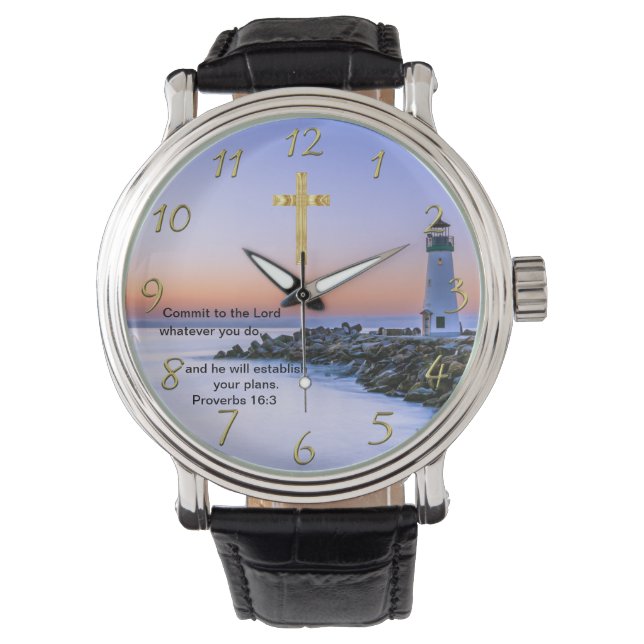 Relógio Dourada Faith Cristã cruza com Onde vou hoje. (Frente)