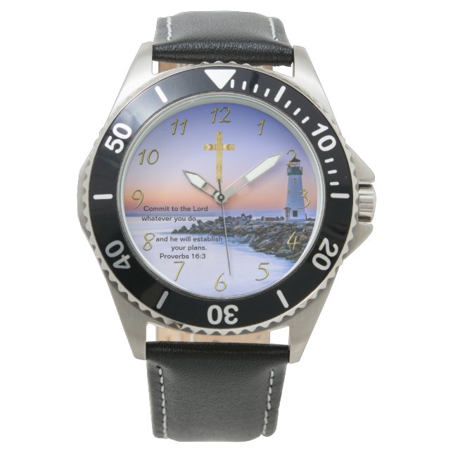 Relógio Dourada Faith Cristã cruza com Onde vou hoje. (Frente)