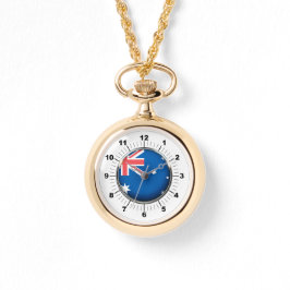 Relógio Dourada Watch de enrolamento da bandeira da Austrá