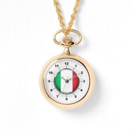 Relógio Dourada Watch de enrolamento de bandeira italiana 