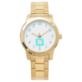 Relógio Dourado de pulseiras de inverno