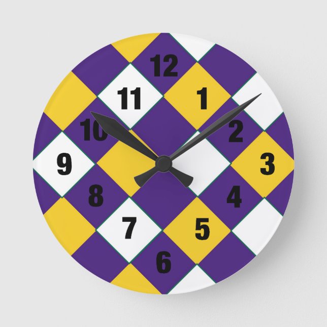 Relógio Dourado e roxo (Frente)