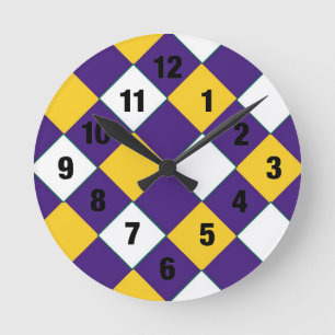 Relógio Dourado e roxo