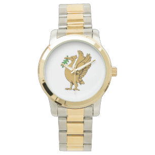 Relógio Dourado Liverbird assiste.
