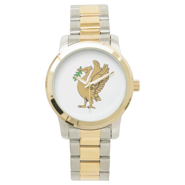 Relógio Dourado Liverbird assiste. (Frente)