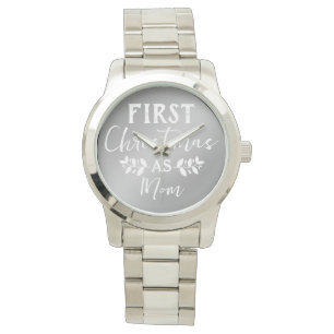 Relógio Dourado Natal moderno como o Natal da mamãe