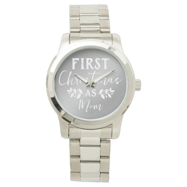 Relógio Dourado Natal moderno como o Natal da mamãe (Frente)