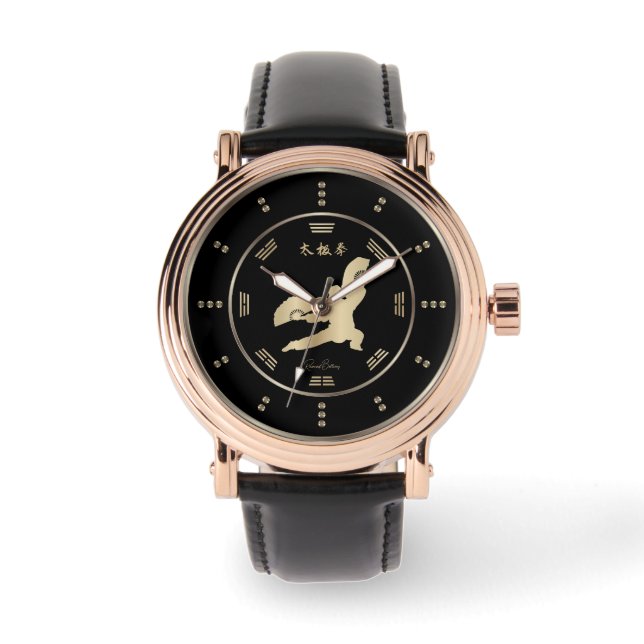 Relógio Dourado Tai Chi Fan Luxury (Frente)