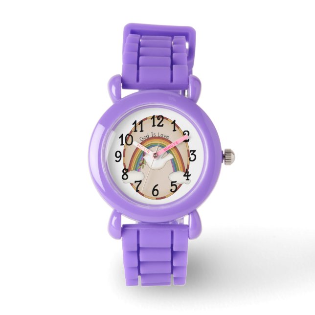 Relógio Dove Rainbow Confirmation Communion Gift Watch (Frente)