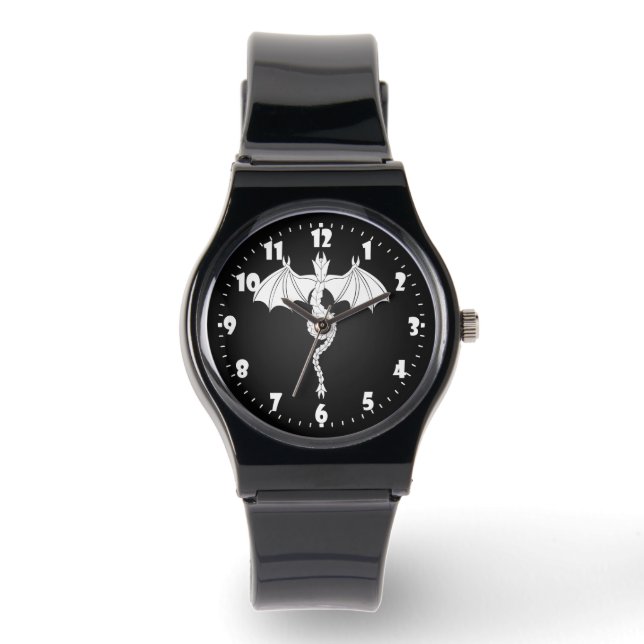 Relógio Dragão Serpente Branco (Frente)