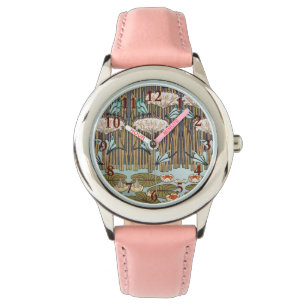 Relógio Dragões Água Lírios Marsh Art Nouveau