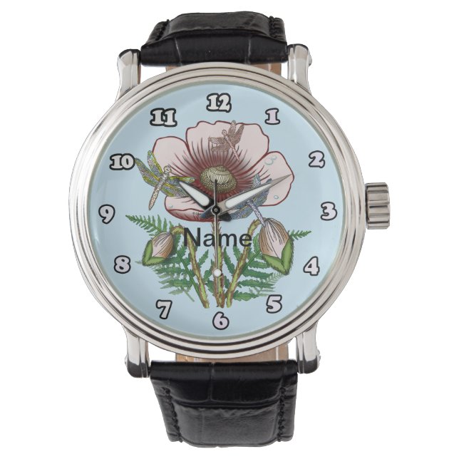 Relógio Dragonfly Pale Poppy Watch (Frente)