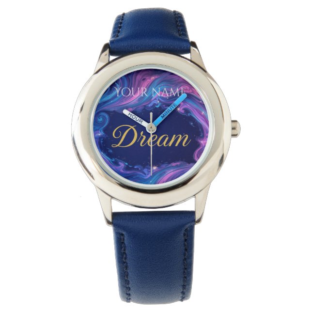 Relógio Dream big - beautifully designed Personalized  (Frente)