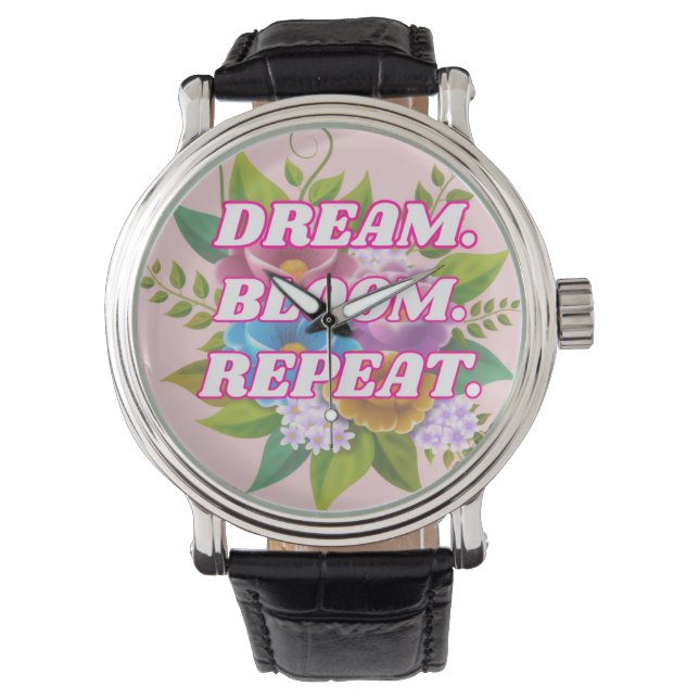 Relógio Dream Bloom Repete Floral Motivational Watch (Frente)
