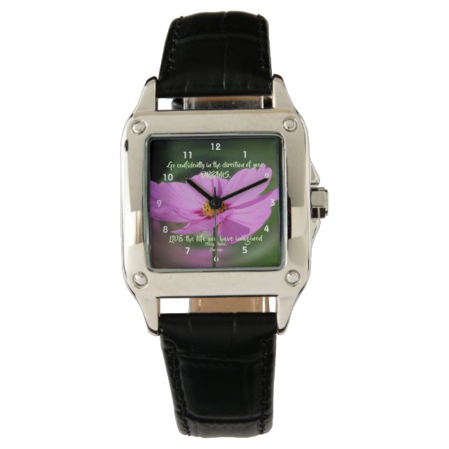 Relógio Drew Cota Cosmos Flower Inspirational (Frente)