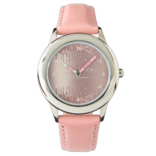 Relógio Drives Sparkle Luminter de Blush Dourado rosa - Se