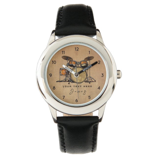 Relógio Drummer de Música do Conjunto de Tambores de Vinta (Frente)