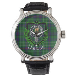 Relógio Duncan Scottish Clan Tartan and Crest