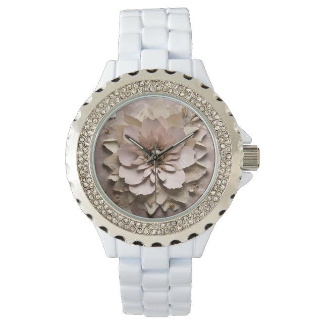 Relógio Dusty Rosa Floral - eWatch Watch (Frente)