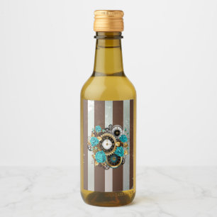 Relógio e Rosas de Turquesa em Striping