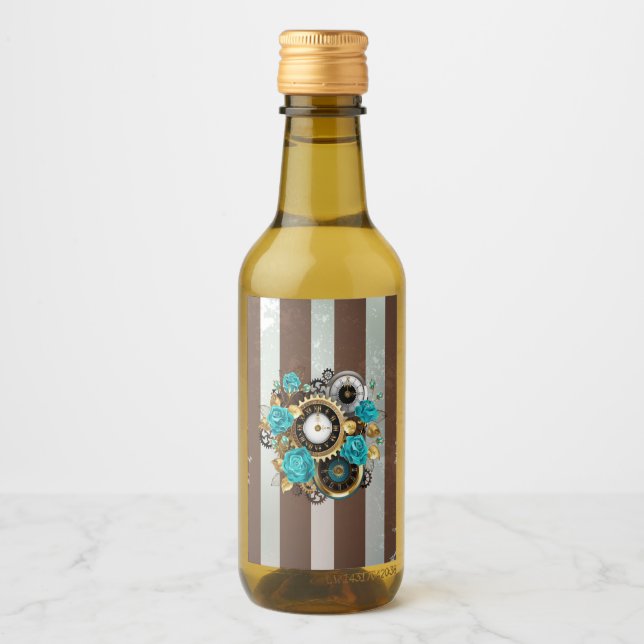 Relógio e Rosas de Turquesa em Striping (Frente)