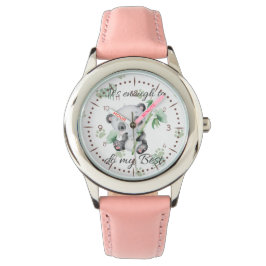 Relógio É suficiente | Afirmações de Cute | Panda