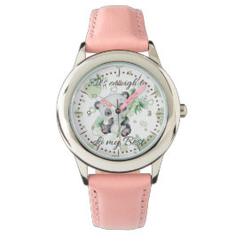 Relógio É suficiente | Afirmações de Cute | Panda