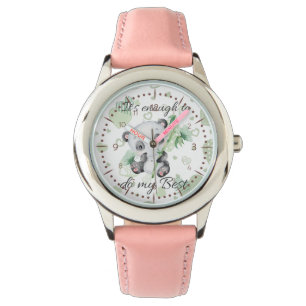 Relógio É suficiente Afirmações de Cute Panda