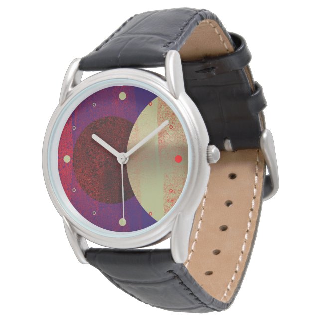 Relógio Éclipse lunaire - abstrait (Angular)