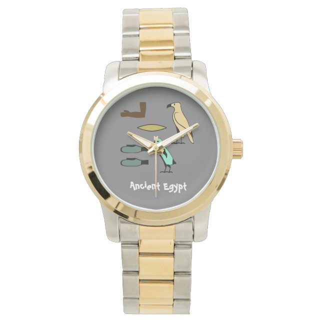 Relógio Edward Name em Hieroglifos símbolos do antigo Egit (Frente)