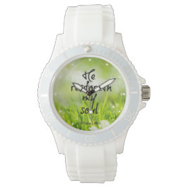 Relógio Ele restaura minha Bíblia de Alma Verse