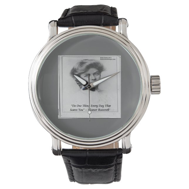Relógio Eleanor Roosevelt & Quote Unisex Watch (Frente)