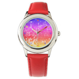 Relógio Electric Light Lines Gradient Abstract Modern.