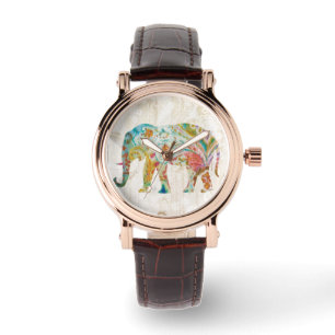Relógio Elefante de Boho Paisley II