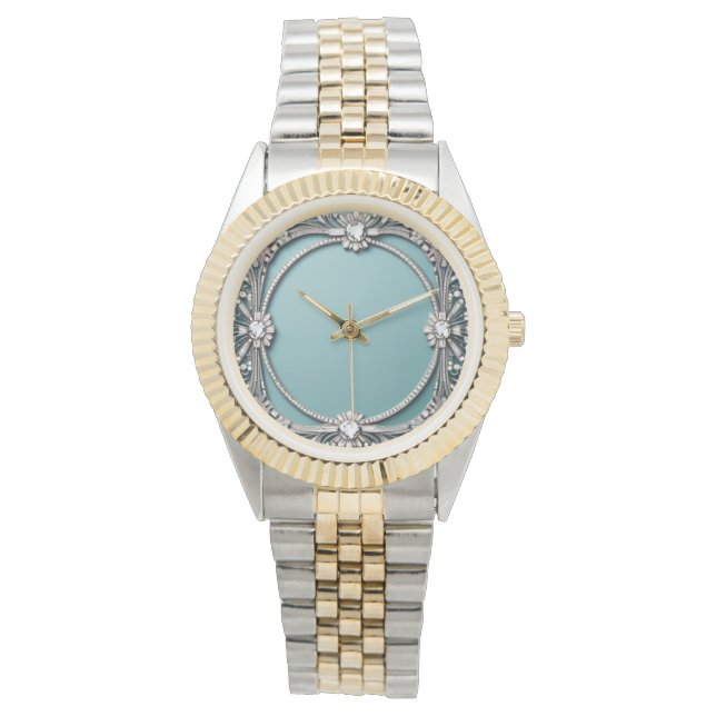 Relógio Elegant Blue and Silver eWatch  (Frente)