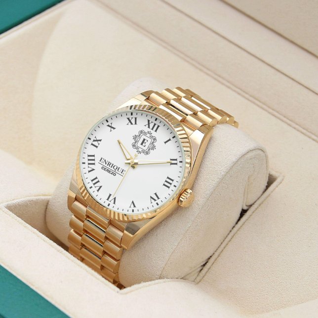 Relógio Elegant Custom Monogram Timeless Personalized Keep (Criador carregado)