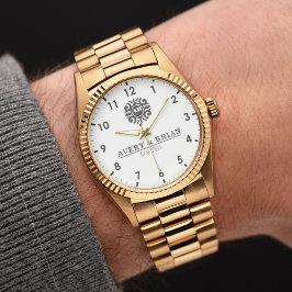 Relógio Elegant Luxury  monogram initials names