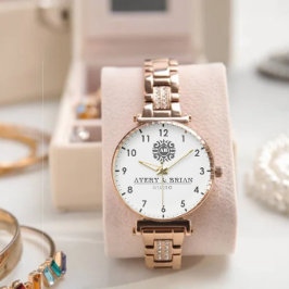 Relógio Elegant Luxury  Monogram Letters Couple's Names