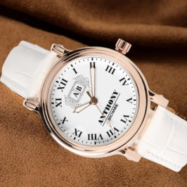 Relógio Elegant Luxury Monogram Roman Numeral