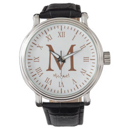 Relógio Elegant Monogram Roman Numerals Watch