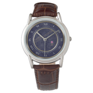 Relógio Elegant Navy Blue Dial Roman Numerals Custom Watch
