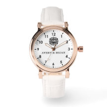 Elegant Personalized White & Black Monogram custom