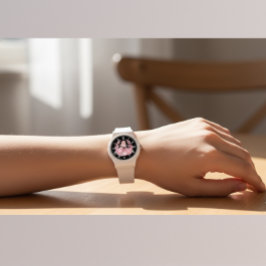 Relógio Elegant Pink Princess Doll Cherry Blossom Women's 