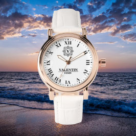 Relógio Elegant Roman Numeral luxurious monogram
