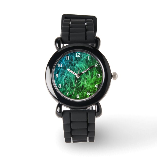 Relógio Elegant Smoke Swirl Texture (Frente)