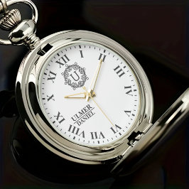 Relógio Elegant Wedding Monogram Custom Gift for Couples