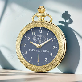 Relógio Elegant wedding typography monogram 